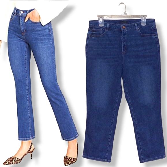NWOT Ann Taylor High Rise Straight Leg Jeans - Curvy Fit